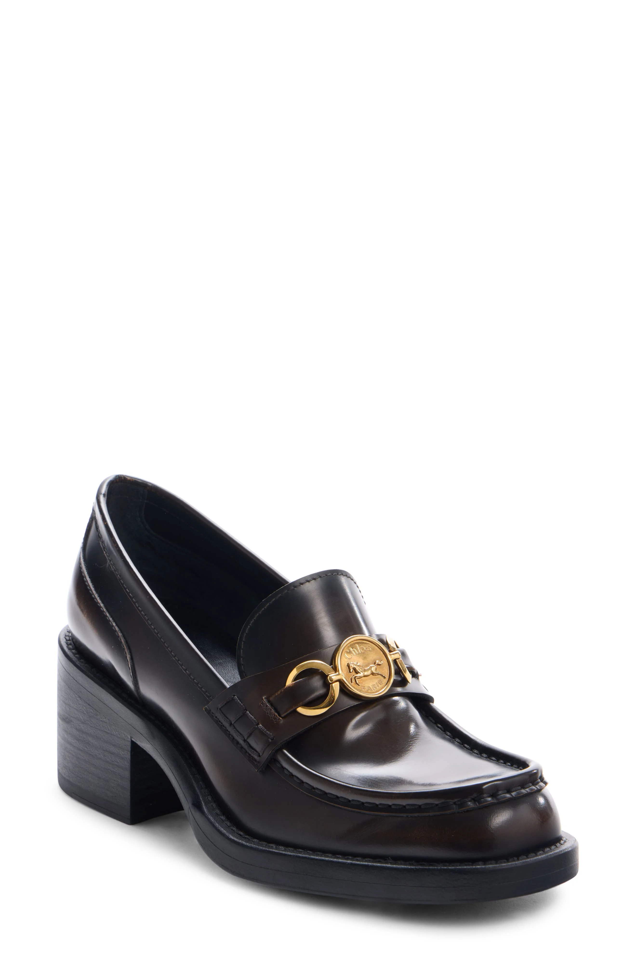 Chloé Dakota Loafer Pump in Oak Brown at Nordstrom - 1