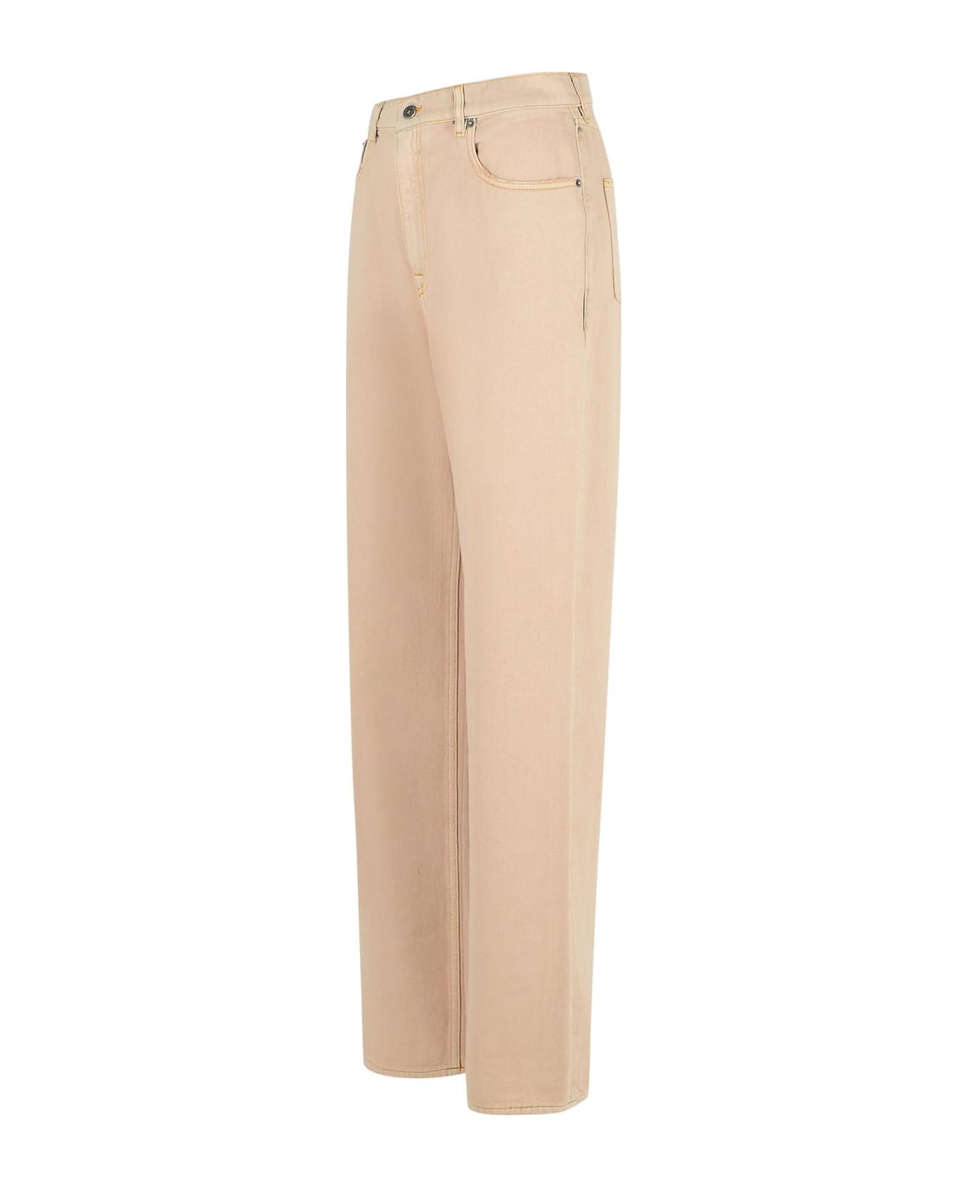 'kim' Pink Cotton Jeans - 2