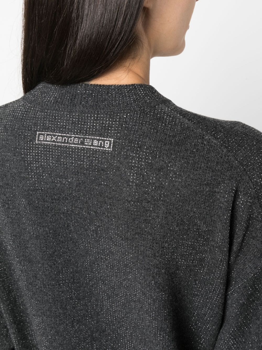 rhinestone-embellished wool jumper - 5