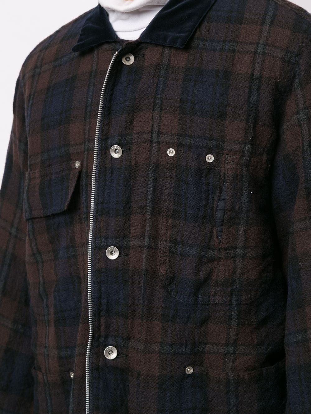 reversible check-print jacket - 5