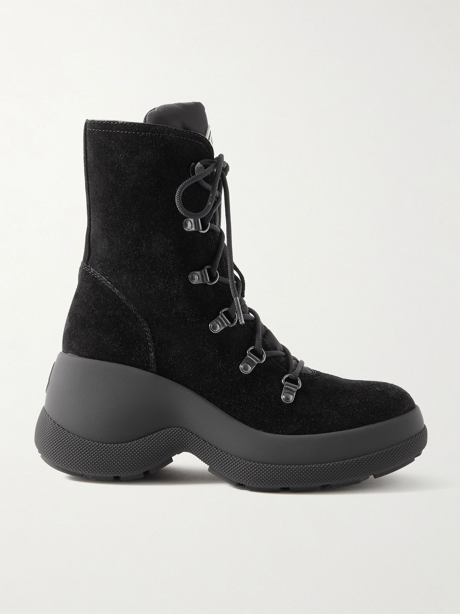 Resile Trek shell-trimmed suede ankle boots Black - 1