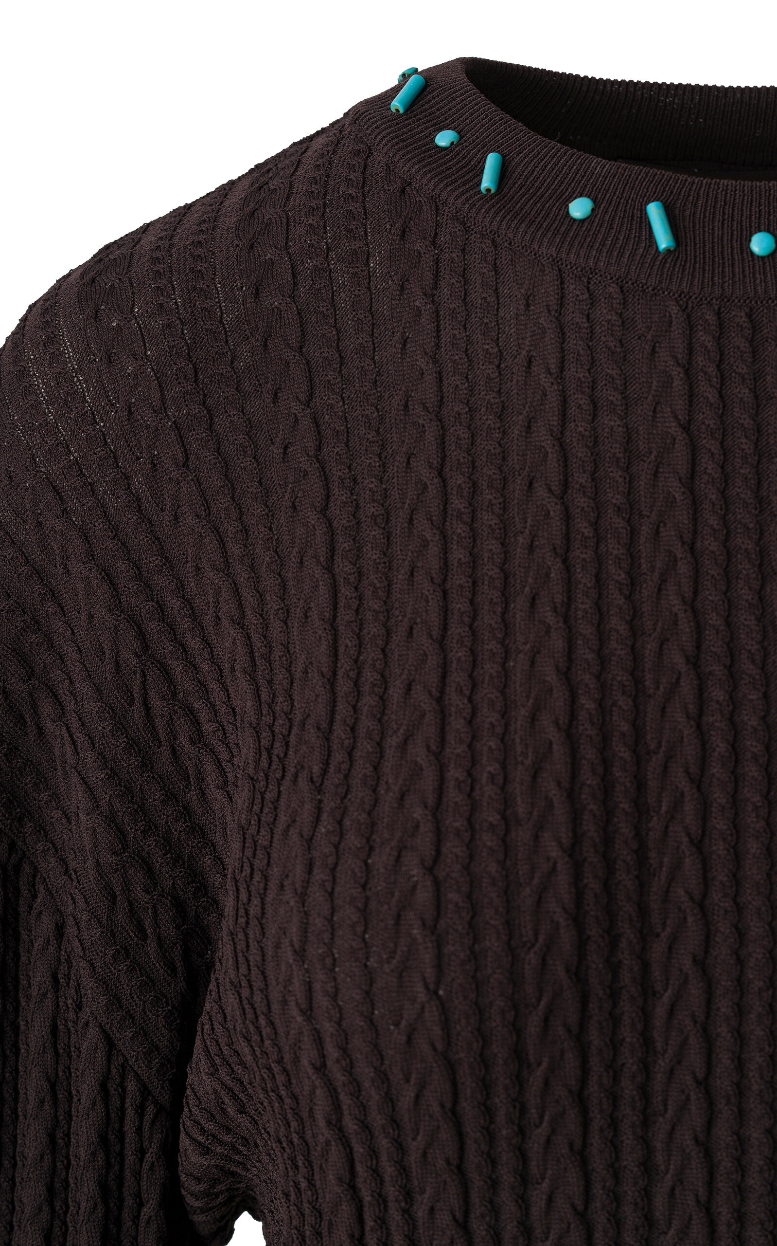 Mern Embellished Knit Sweater brown - 5
