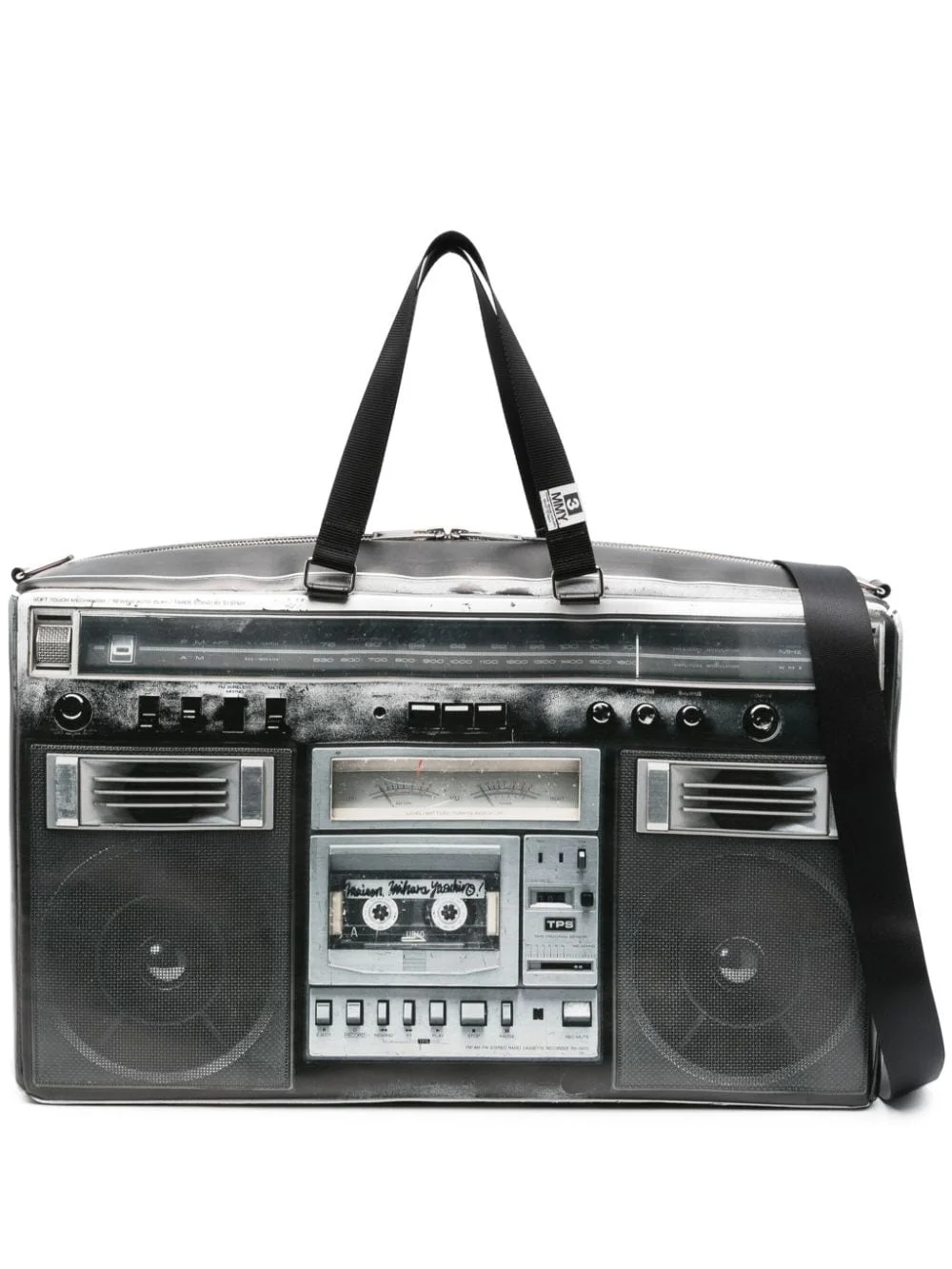 Boombox-print tote bag - 1