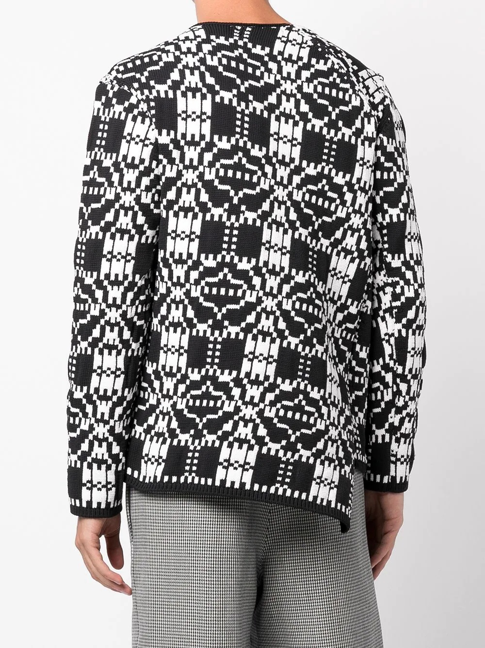 geometric-pattern asymmetric jumper - 4