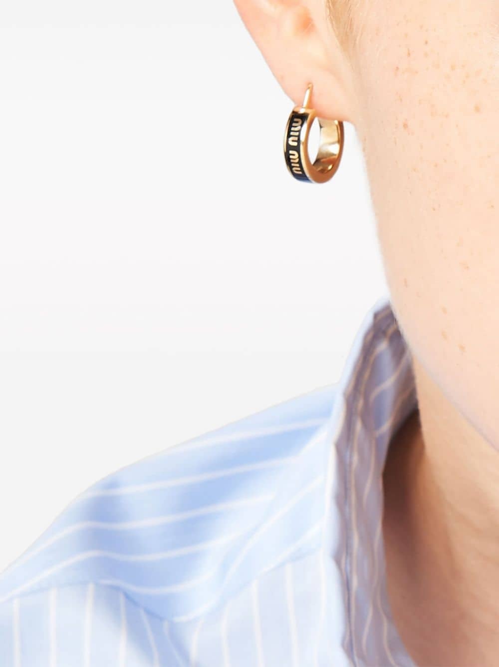 enamel hoop earrings - 3