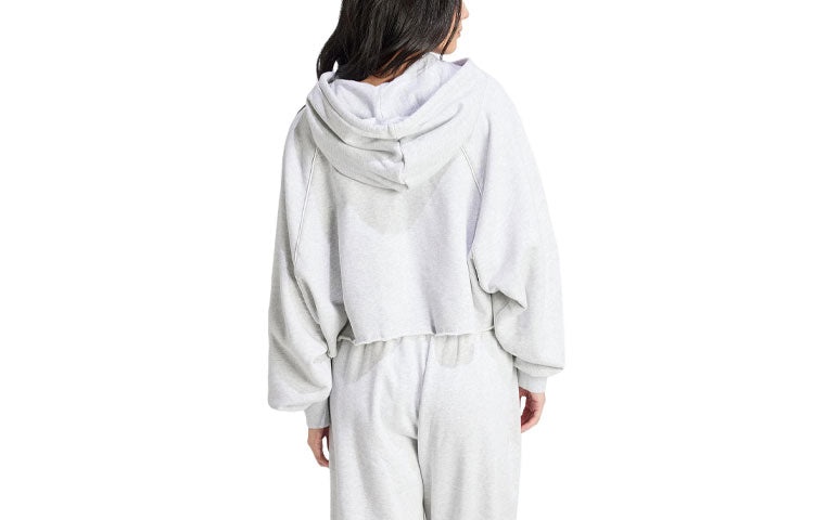 (WMNS) adidas Originals Cropped Hoodie 'White' IS2319 - 3