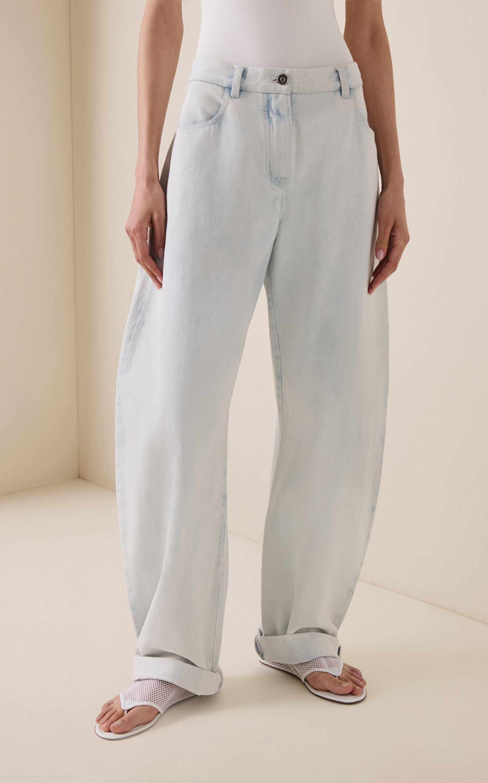 Stretch Low-Rise Round Jeans blue - 3