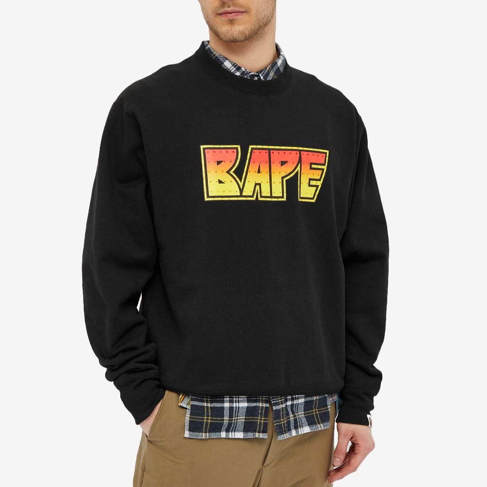 A Bathing Ape Bape Crystal Stone Relaxed Crew Sweat - 4