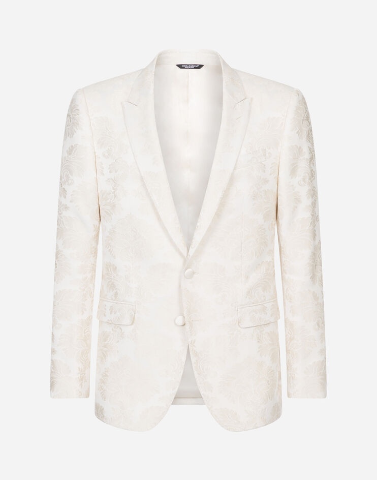 Floral jacquard Martini-fit suit - 1