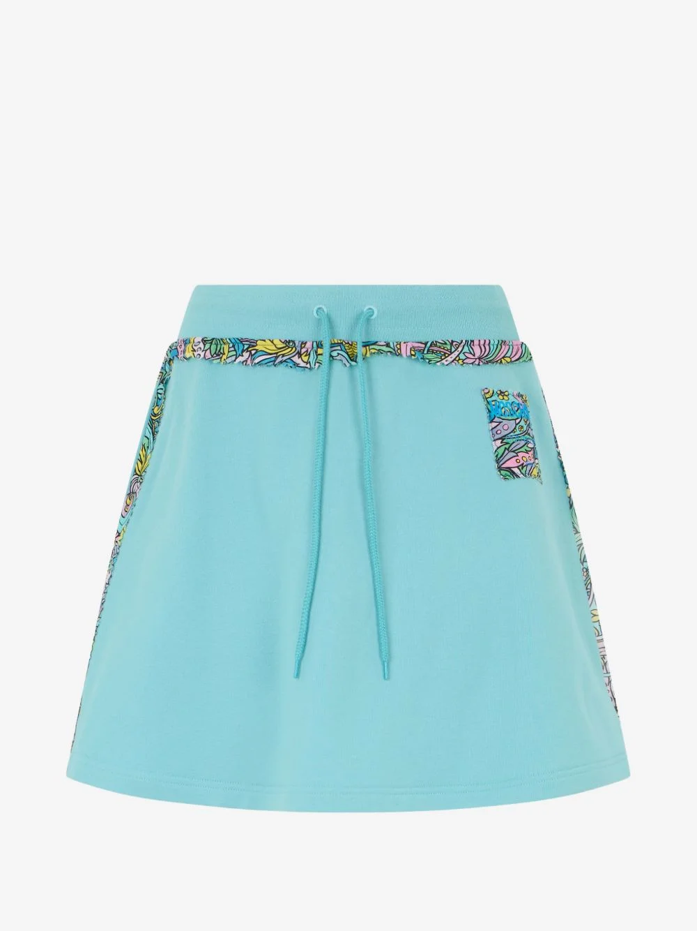 graphic-print drawstring mini skirt - 1