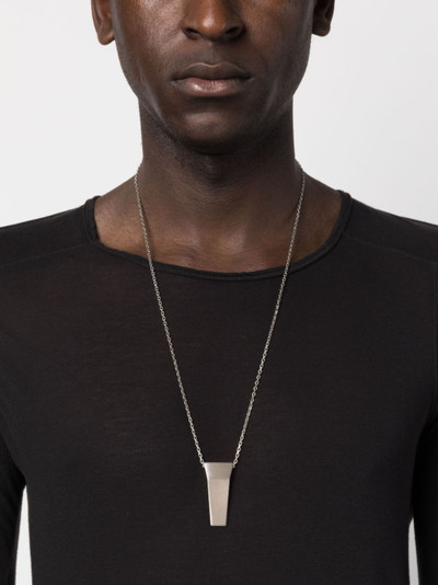 Rick Owens logo-engraved chain necklace outlook