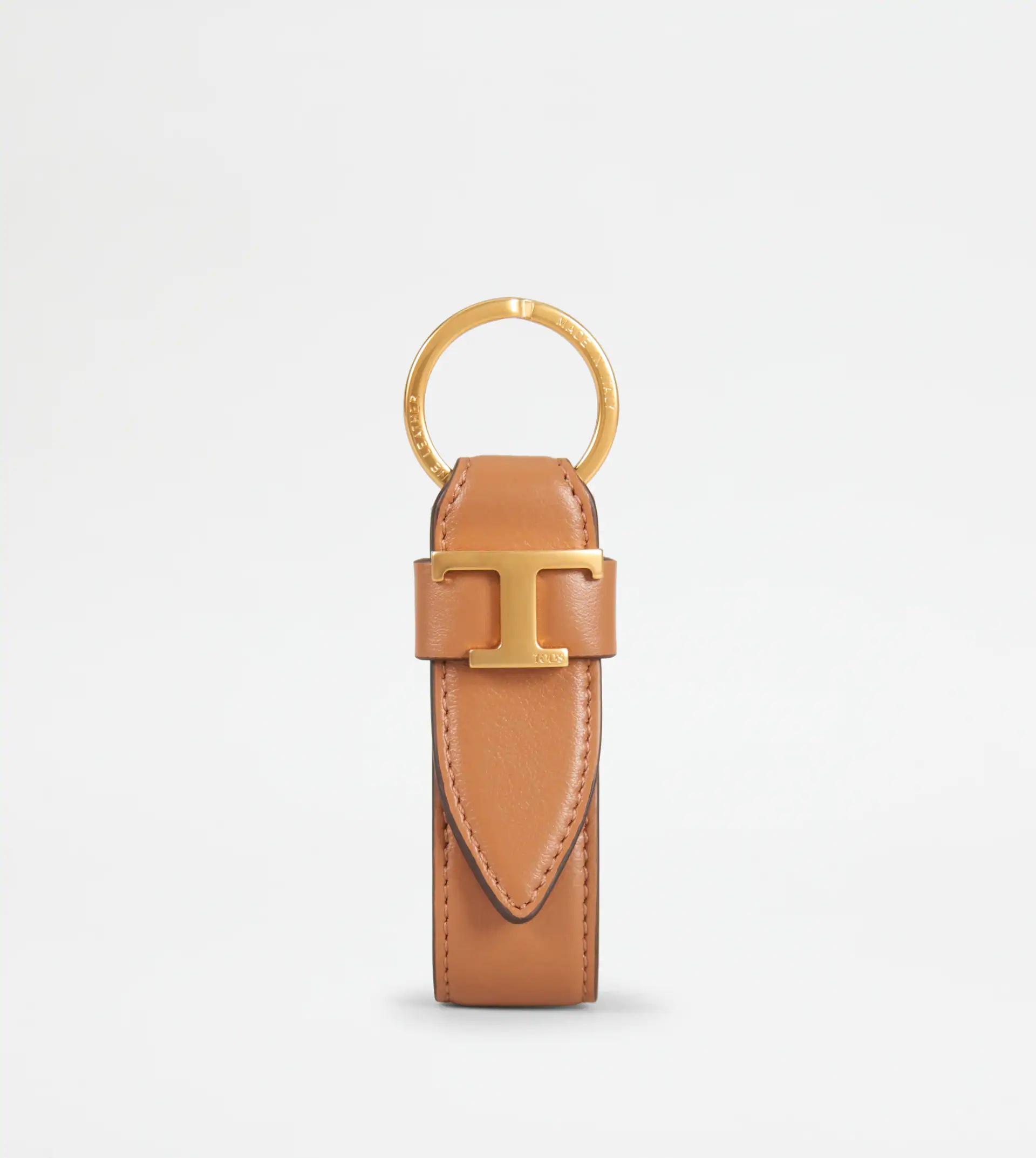 KEY HOLDER IN LEATHER - BROWN - 1