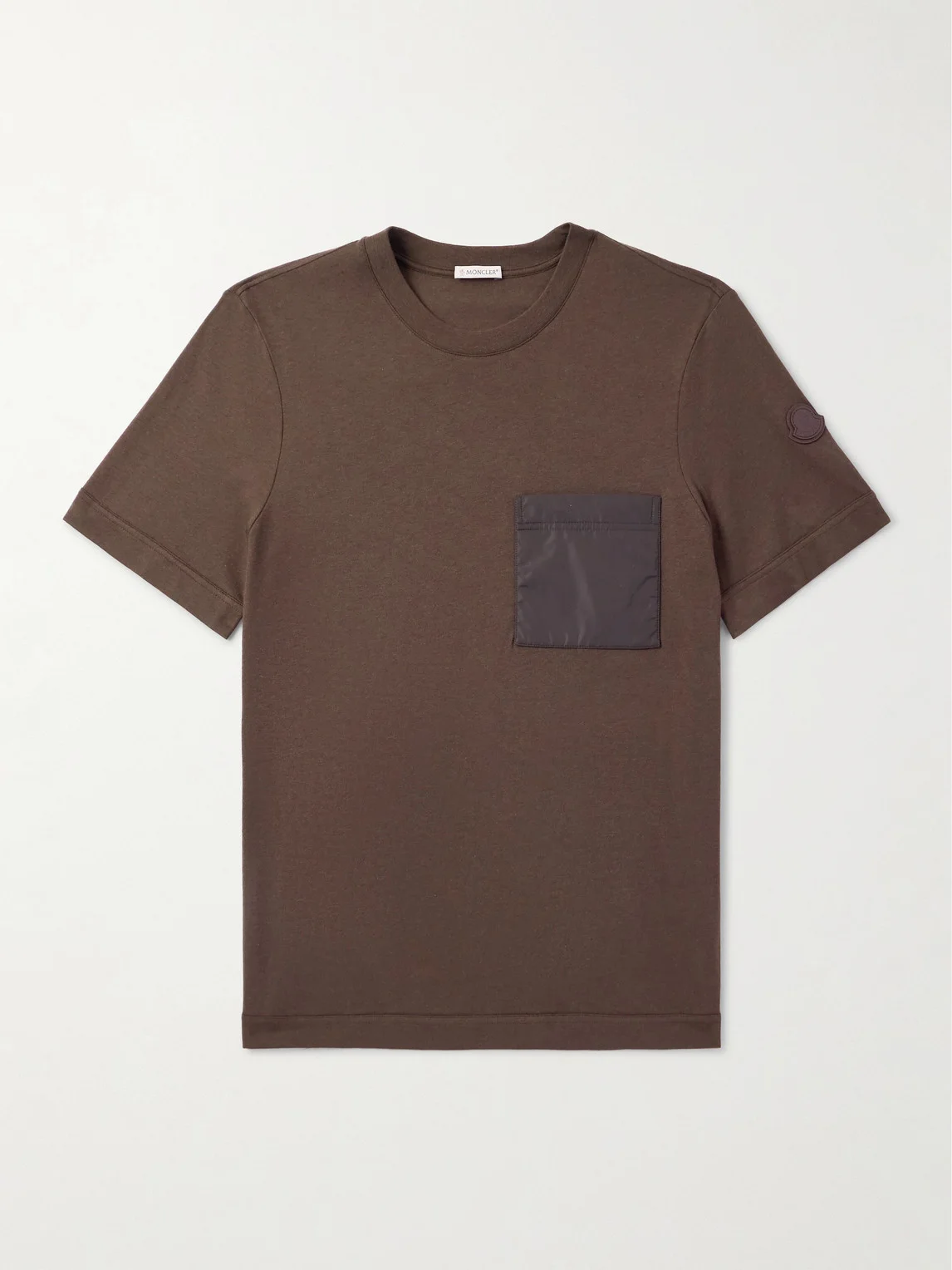 Logo-Appliquéd Shell-Trimmed Cotton and Cashmere-Blend Jersey T-Shirt - 1