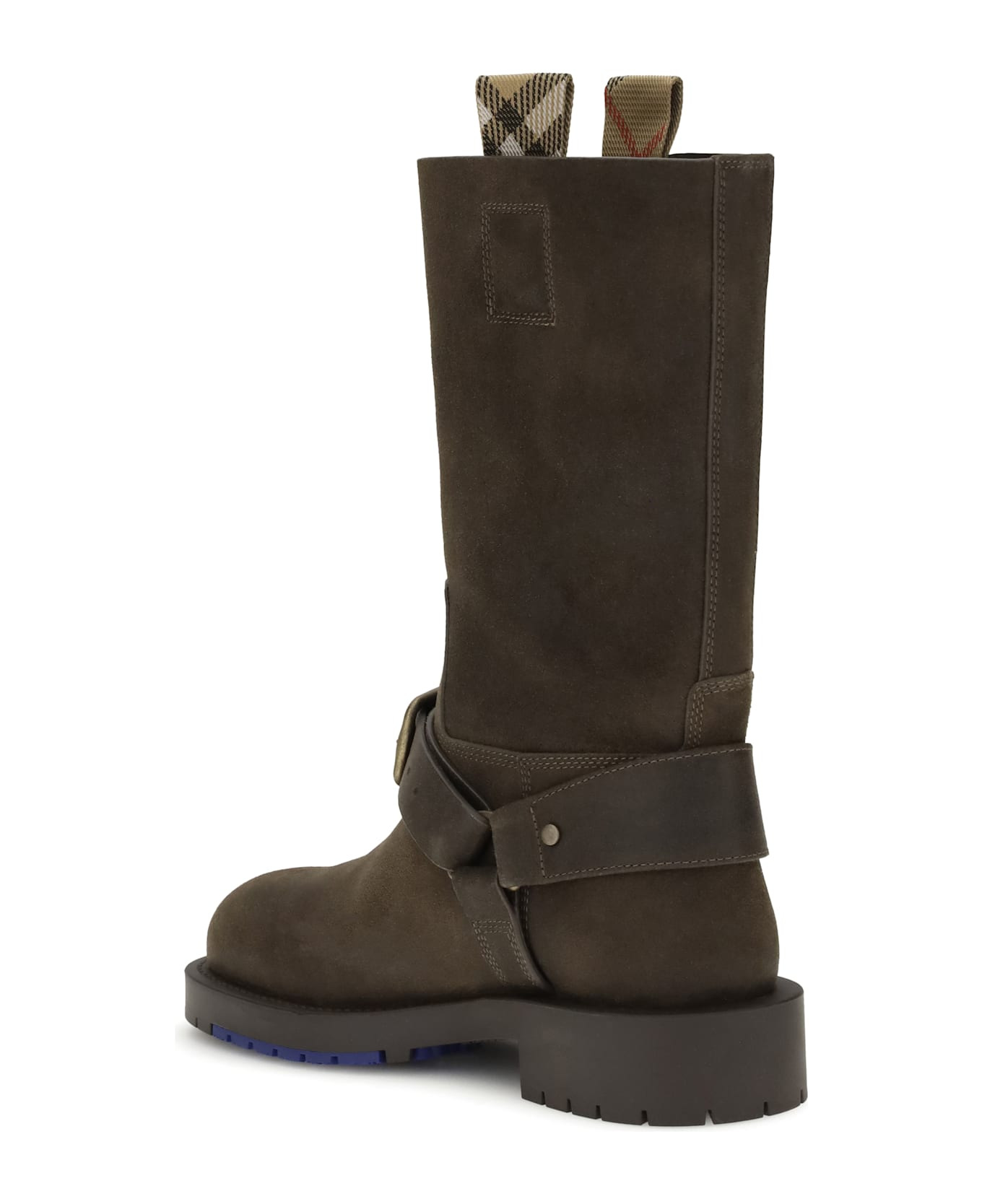 Suede Saddle Ankle Boots - 3