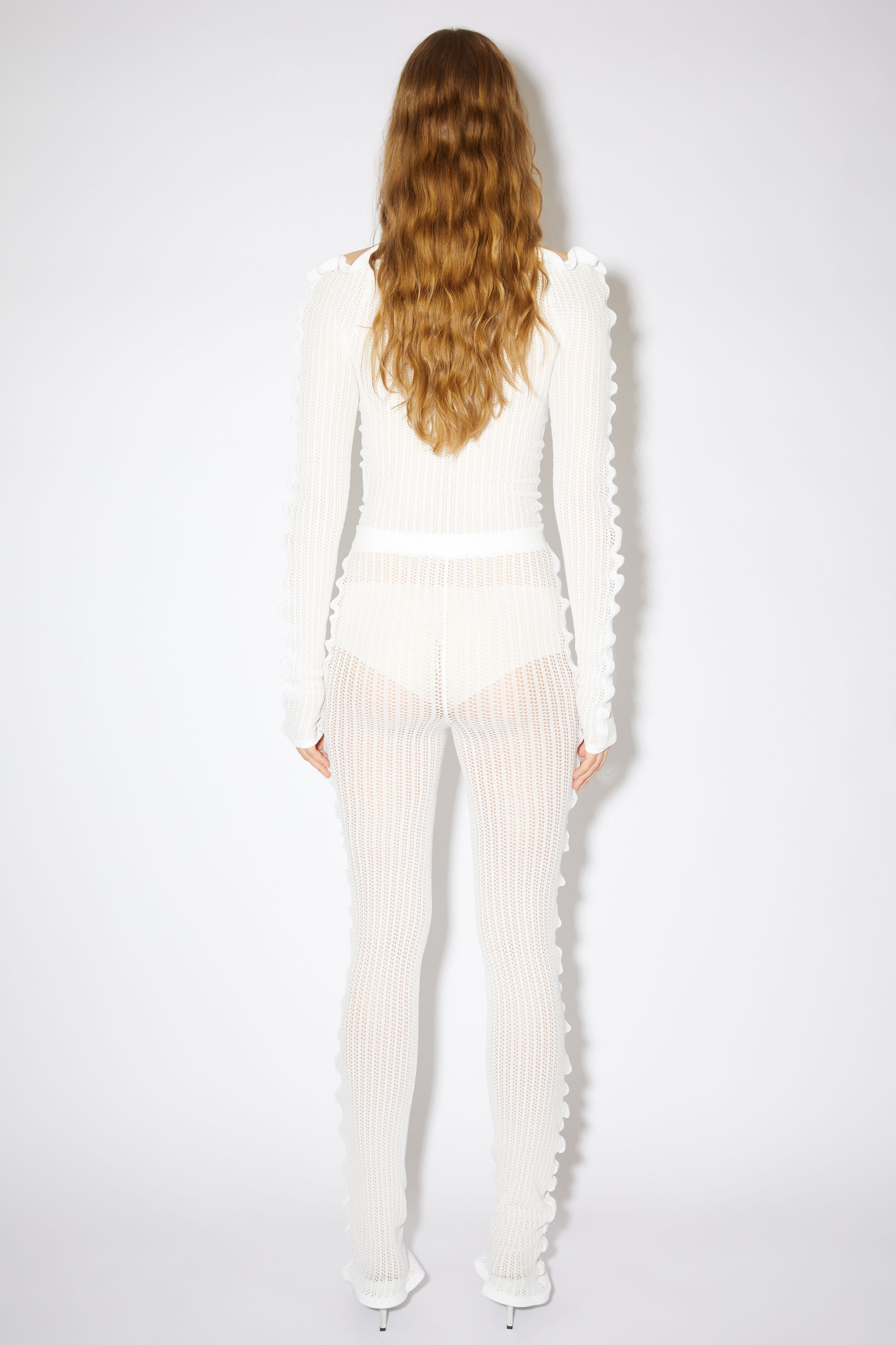 Pointed stitch trousers - White - 3