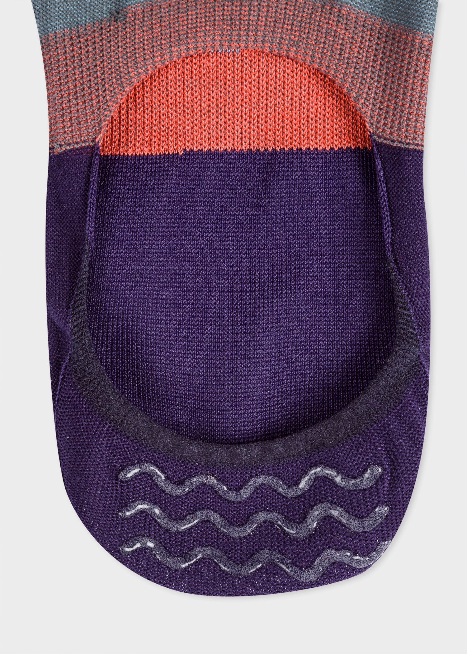 Purple 'Artist Stripe' Loafer Socks - 3