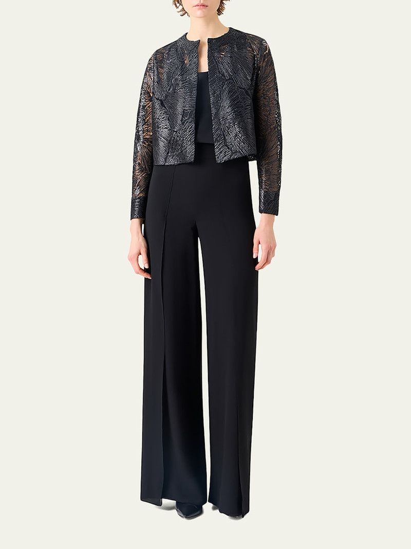 AKRIS Haron Embroidered Short Jacket outlook