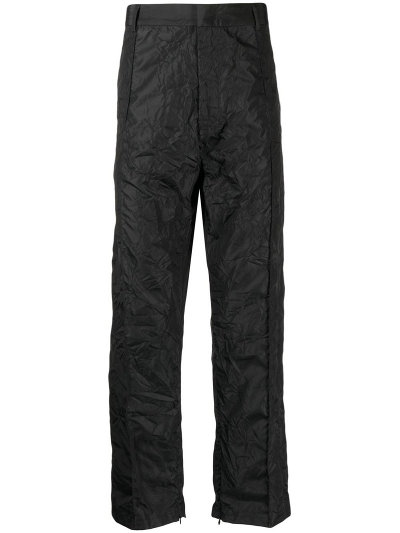 crease-effect straight-leg trousers 1