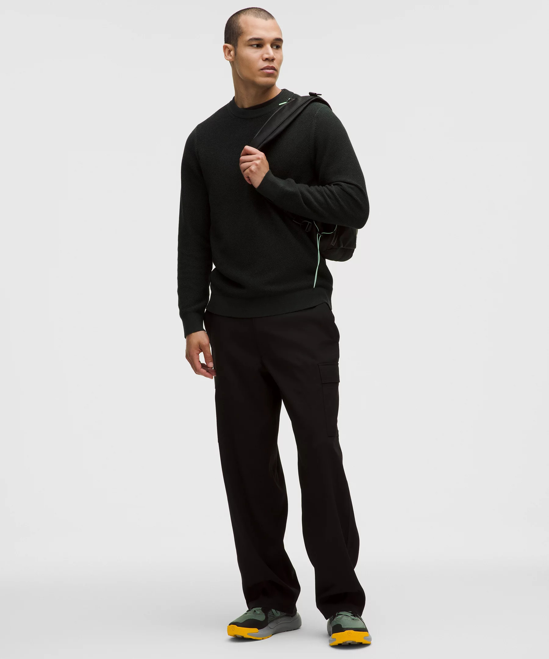 Textured Knit Crewneck Sweater - 2