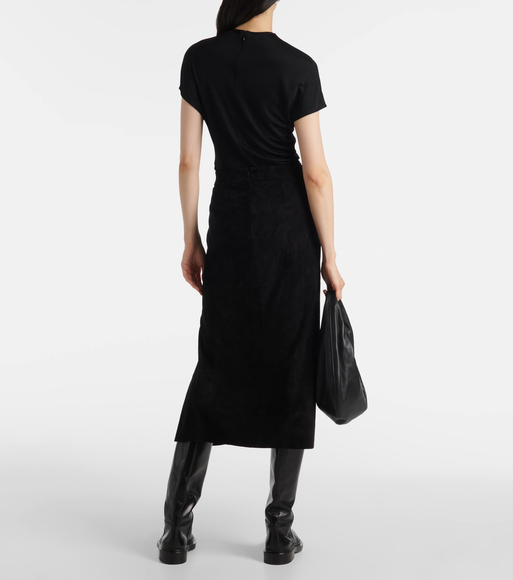 Taylor suede midi skirt - 3