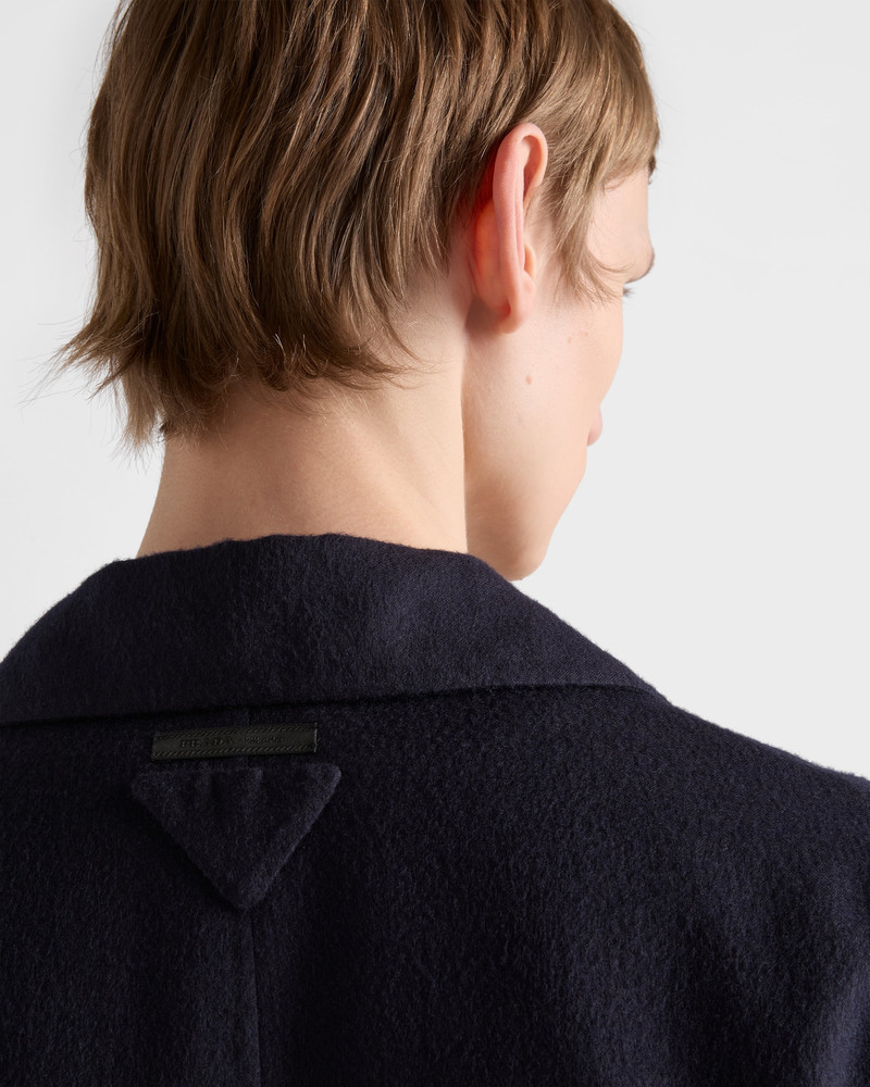 Single-breasted wool and silk coat 3