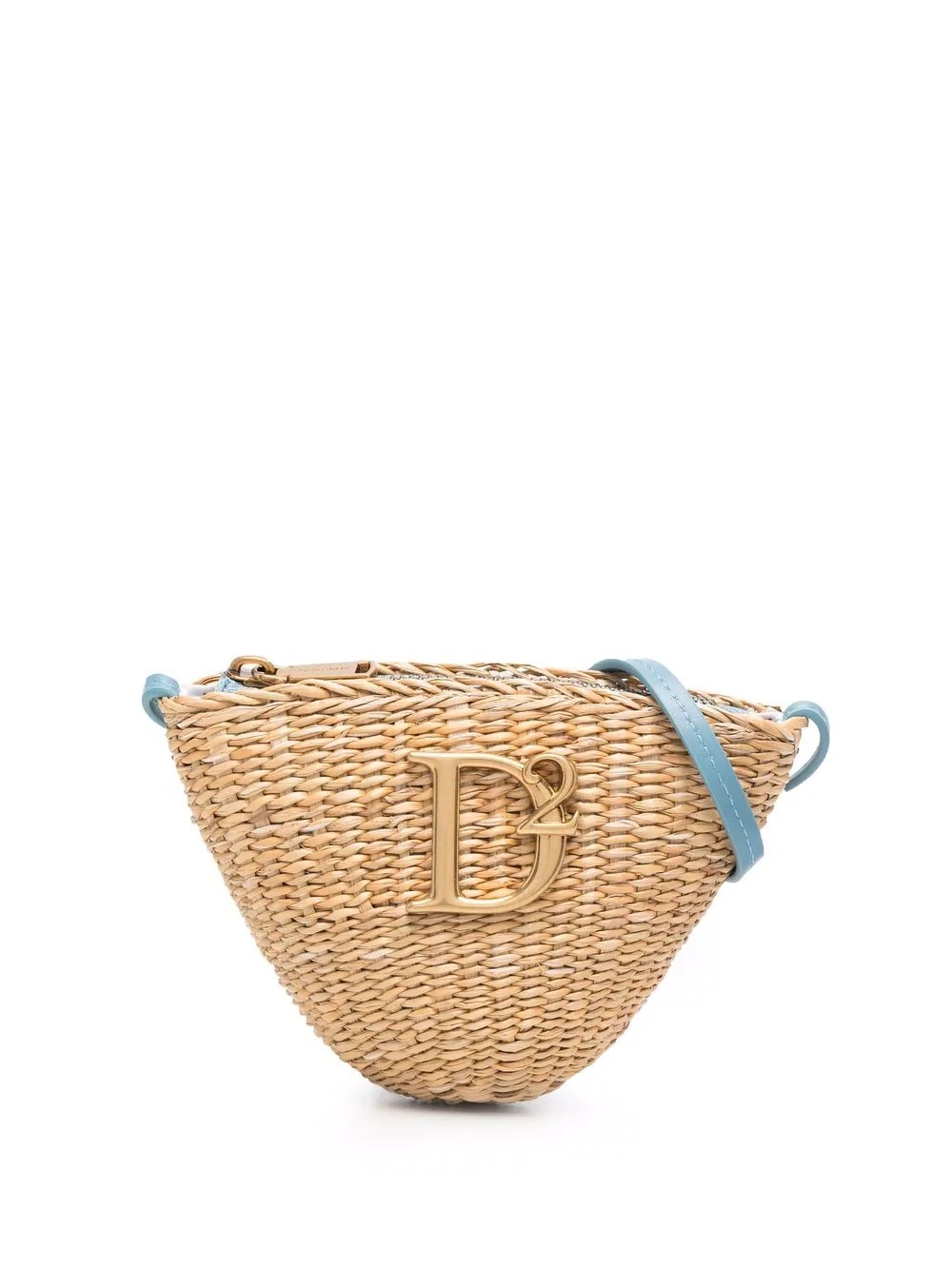 straw-woven mini bag - 1