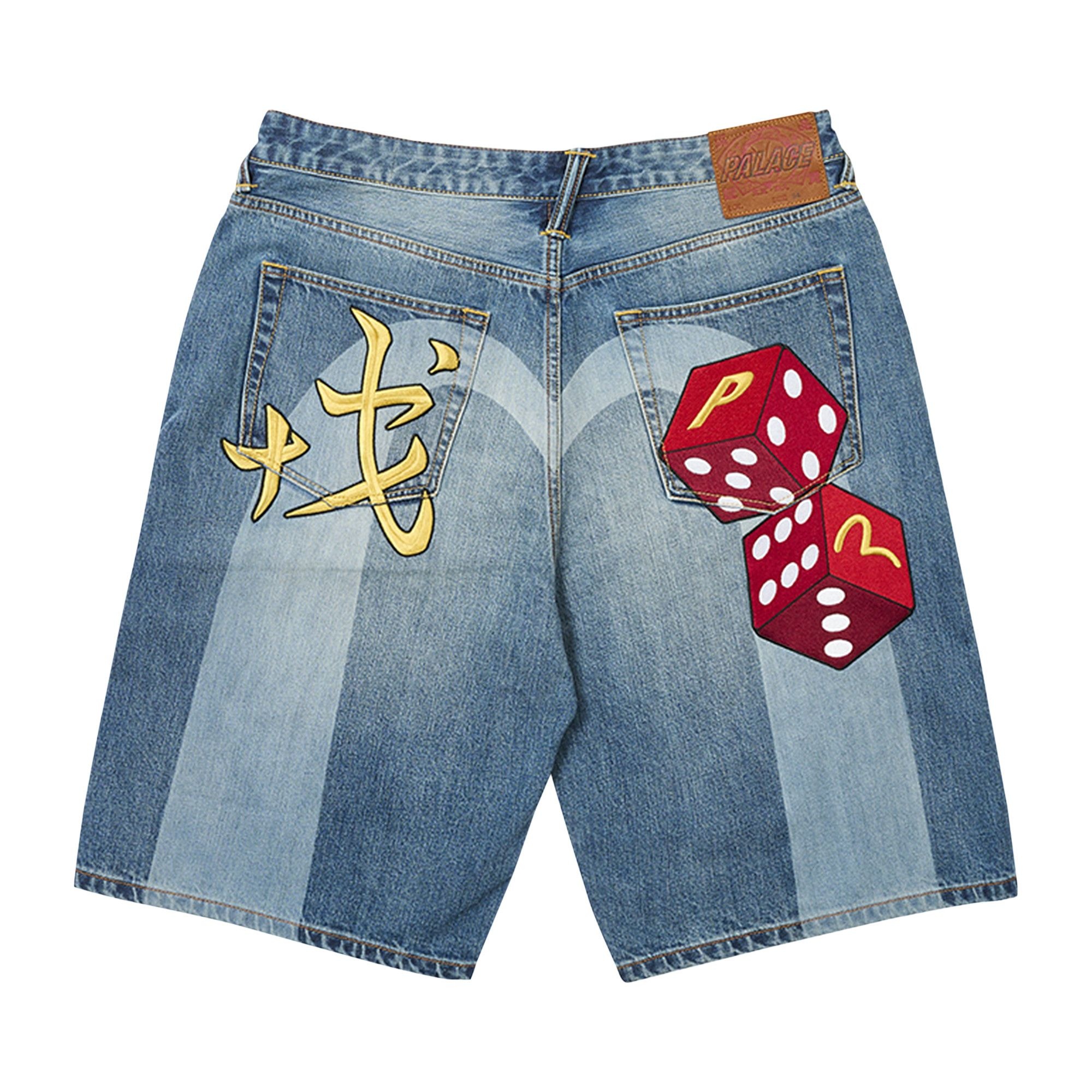 Palace x Evisu Long Denim Short 'Light Wash' - 2