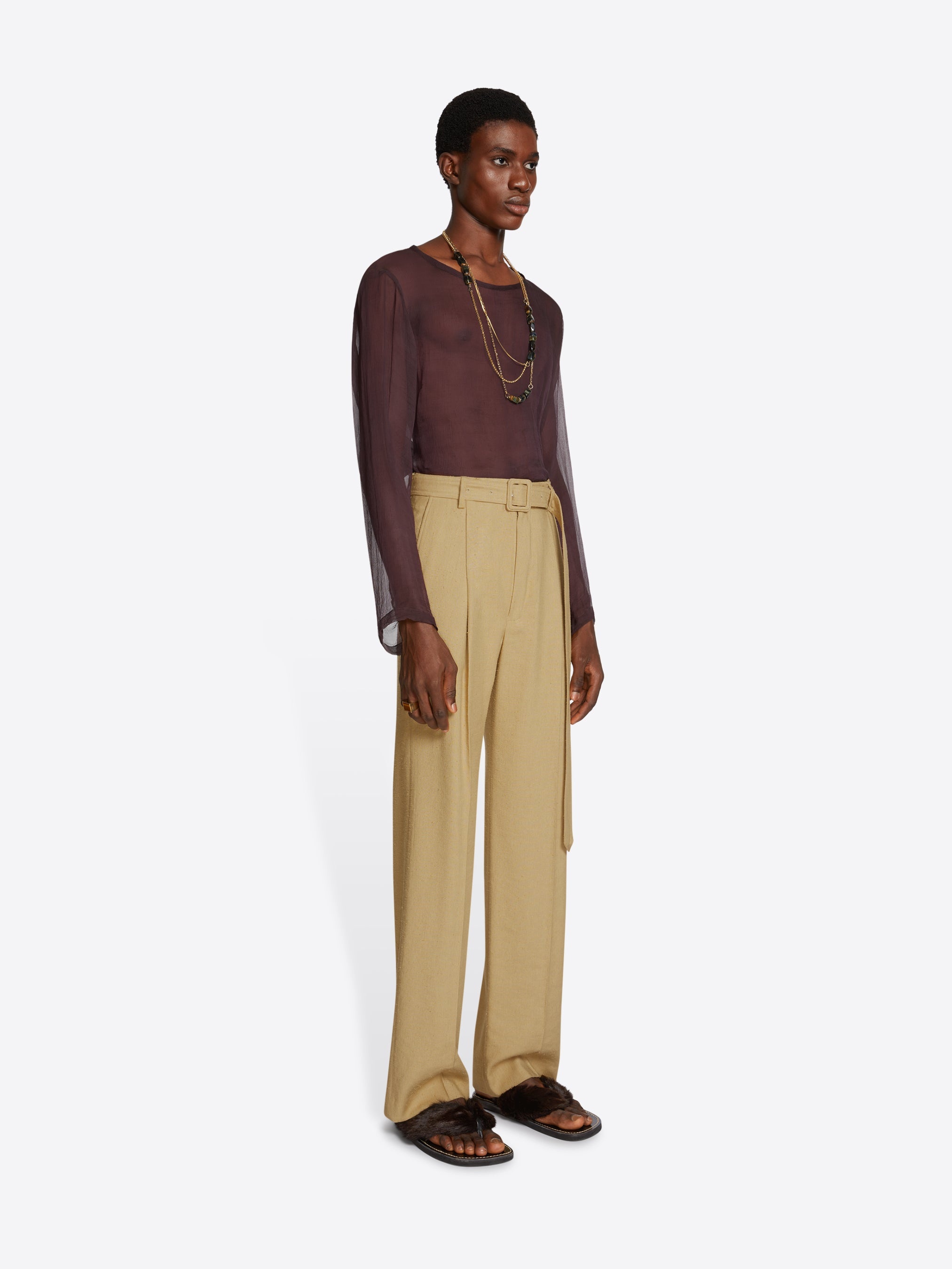 BELTED PANTS - 3