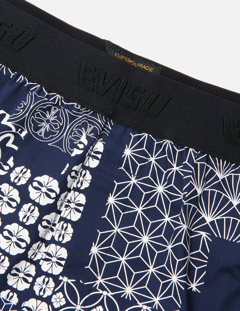 ALLOVER BROCADE AND KAMON COLLAGE PRINT BOXER SHORTS 3