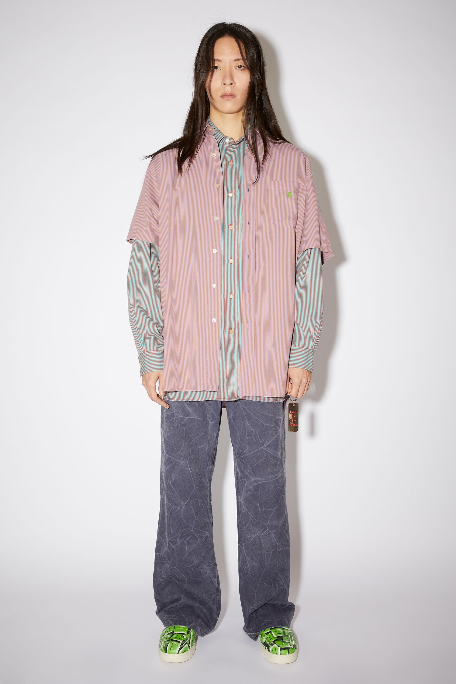 Short sleeve shirt - Lilac/mustard - 2