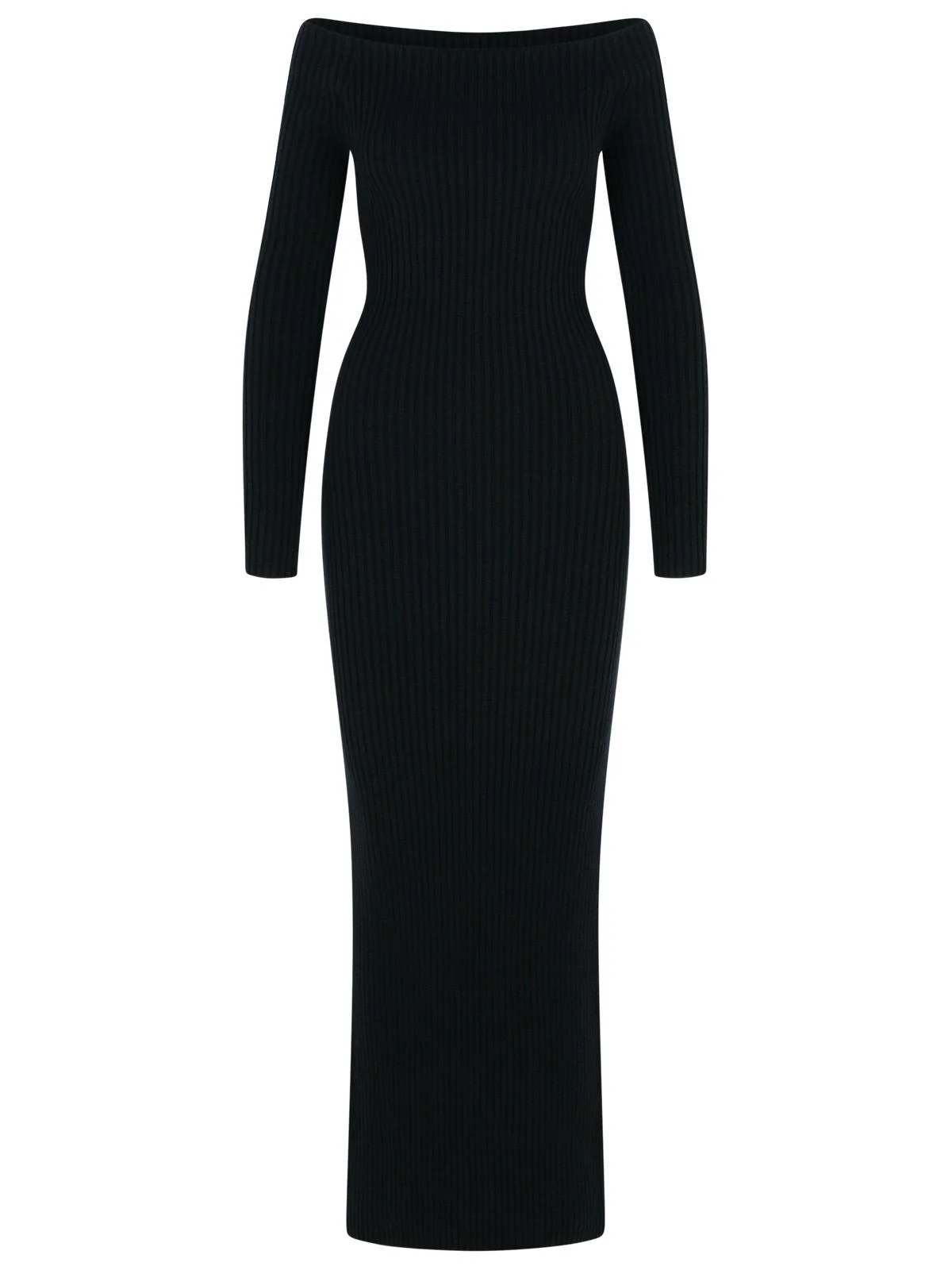 Max Mara Arnes Sheath Dress Black Wool Cashmere - 1
