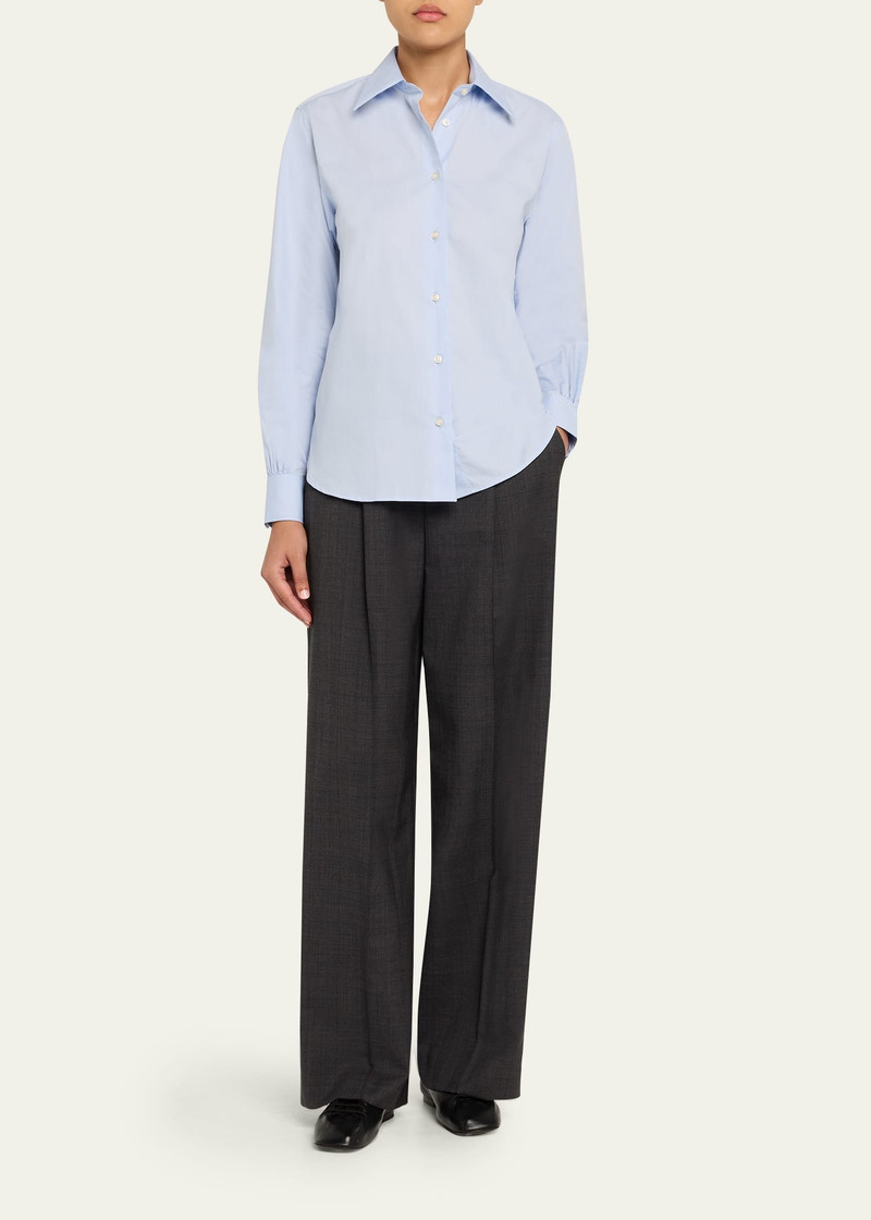 OFFICINE GÉNÉRALE Ella Long-Sleeve Cotton Poplin Shirt outlook