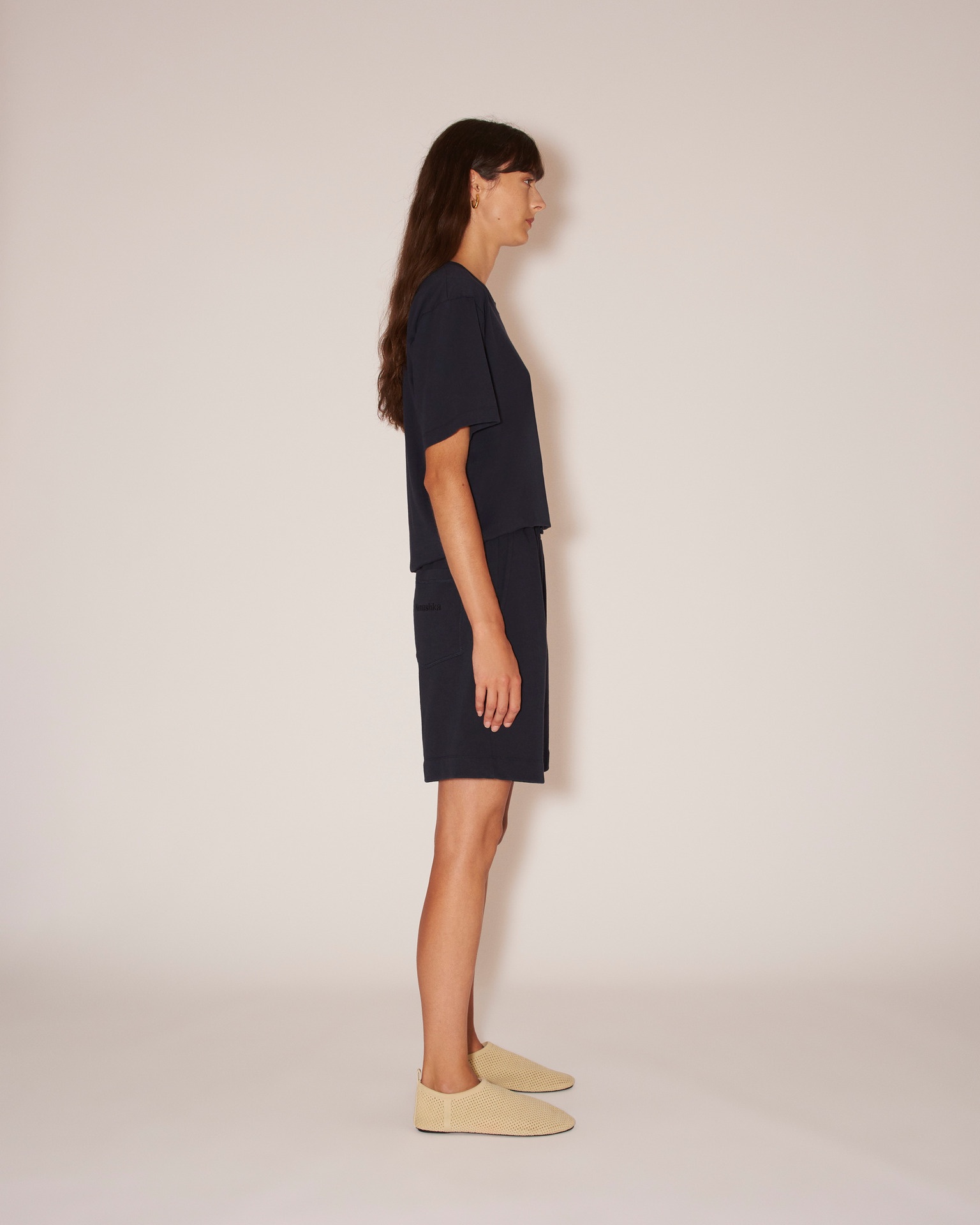 REECE - Organic jersey monogrammed t-shirt - Navy - 4