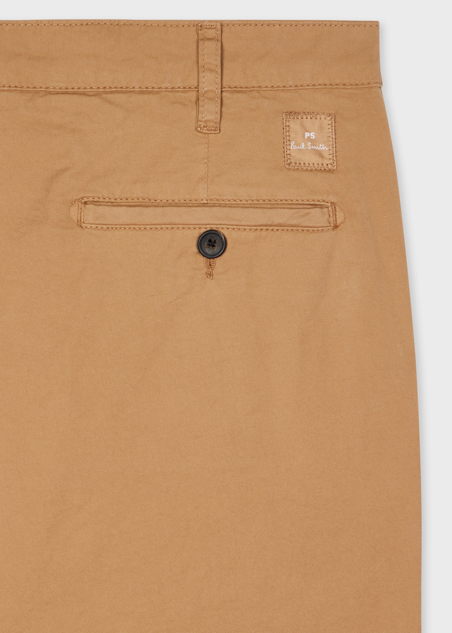 Tan Organic Cotton-Stretch Shorts - 2