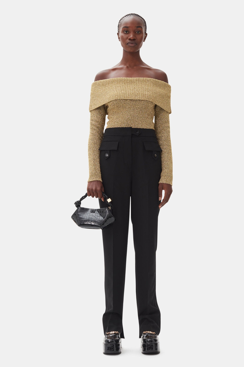 GANNI BLACK SUITING PANTS outlook