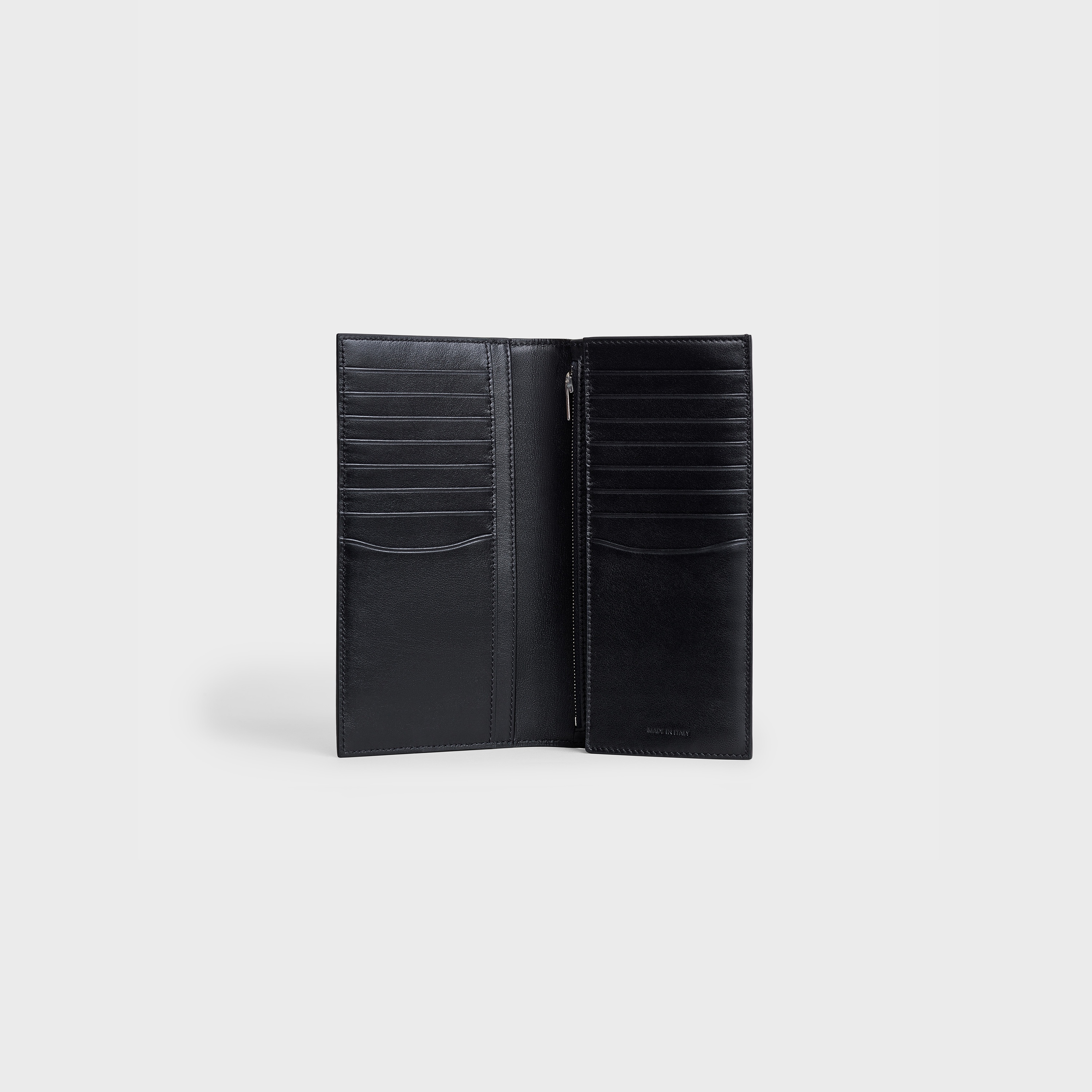 Vertical Wallet with Coin Compartment in grained calfskin - 5