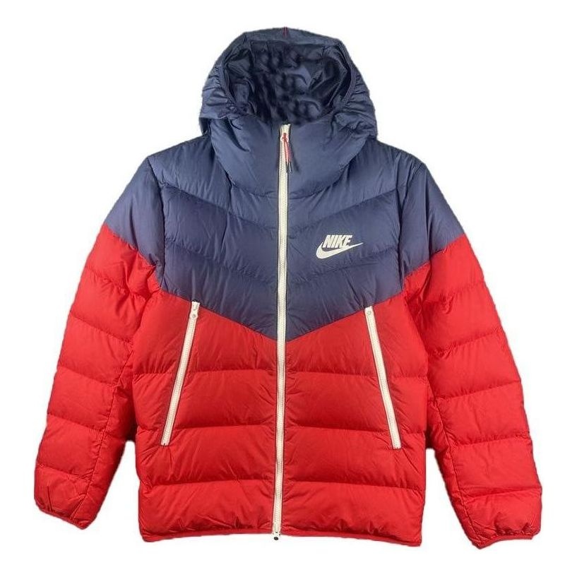 Nike Sportswear Hooded Puffer Jacket 'Navy Red' DV0754-410 - 1