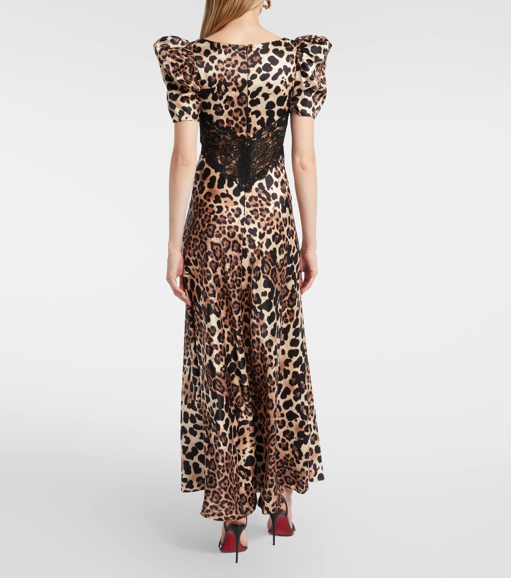 Leopard-print silk satin maxi dress - 3