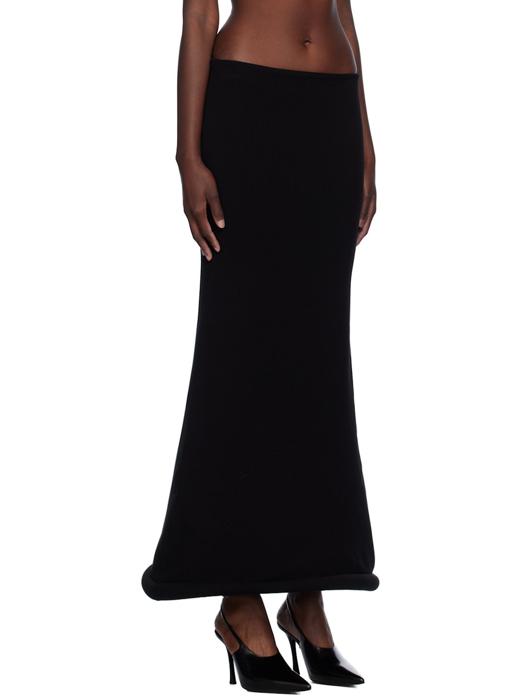 Black 'The Knit 3D' Maxi Skirt - 2
