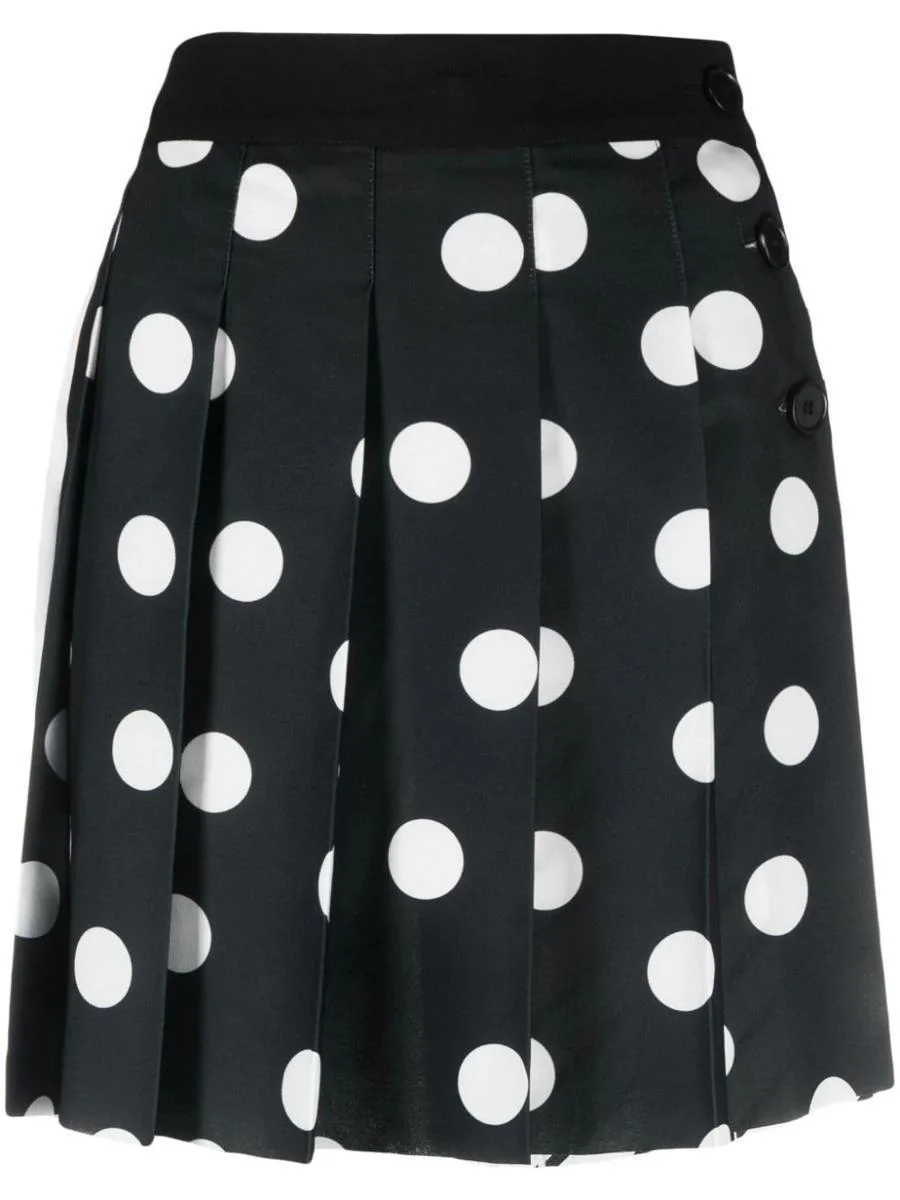 Msgm Polka Dot Pleated Mini Skirt - 1