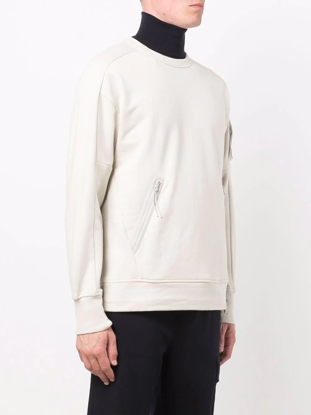 zip-pocket long-sleeve sweatshirt - 3