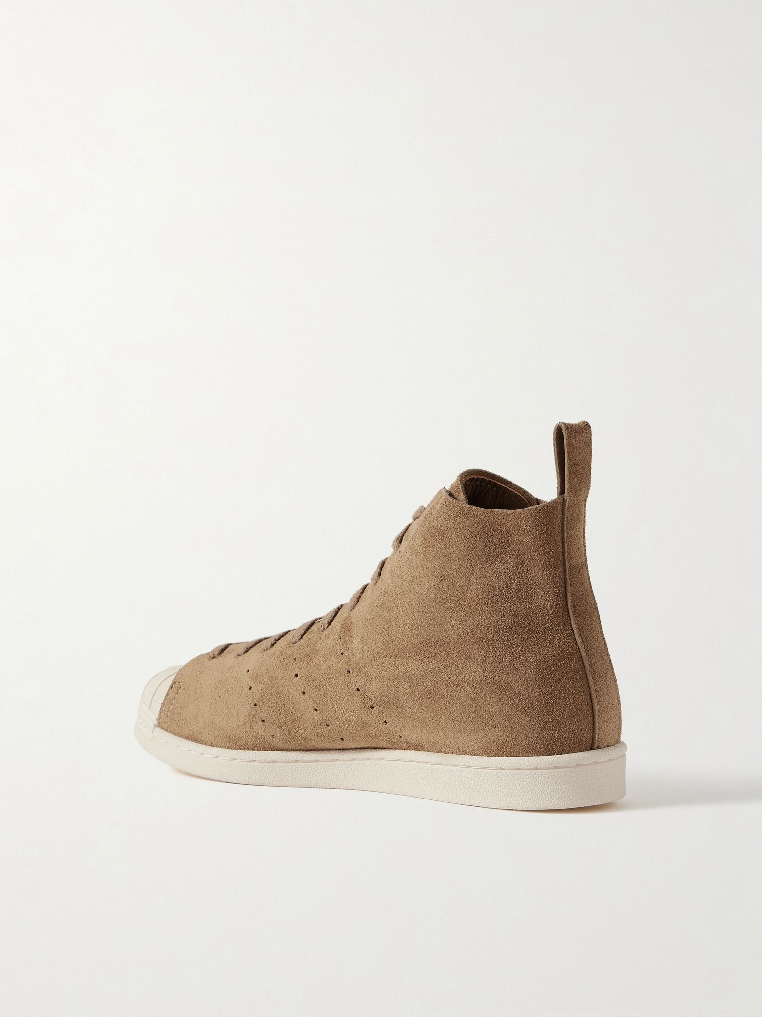 + Wales Bonner Superstar Hi Perforated Suede High-Top Sneakers Brown - 4