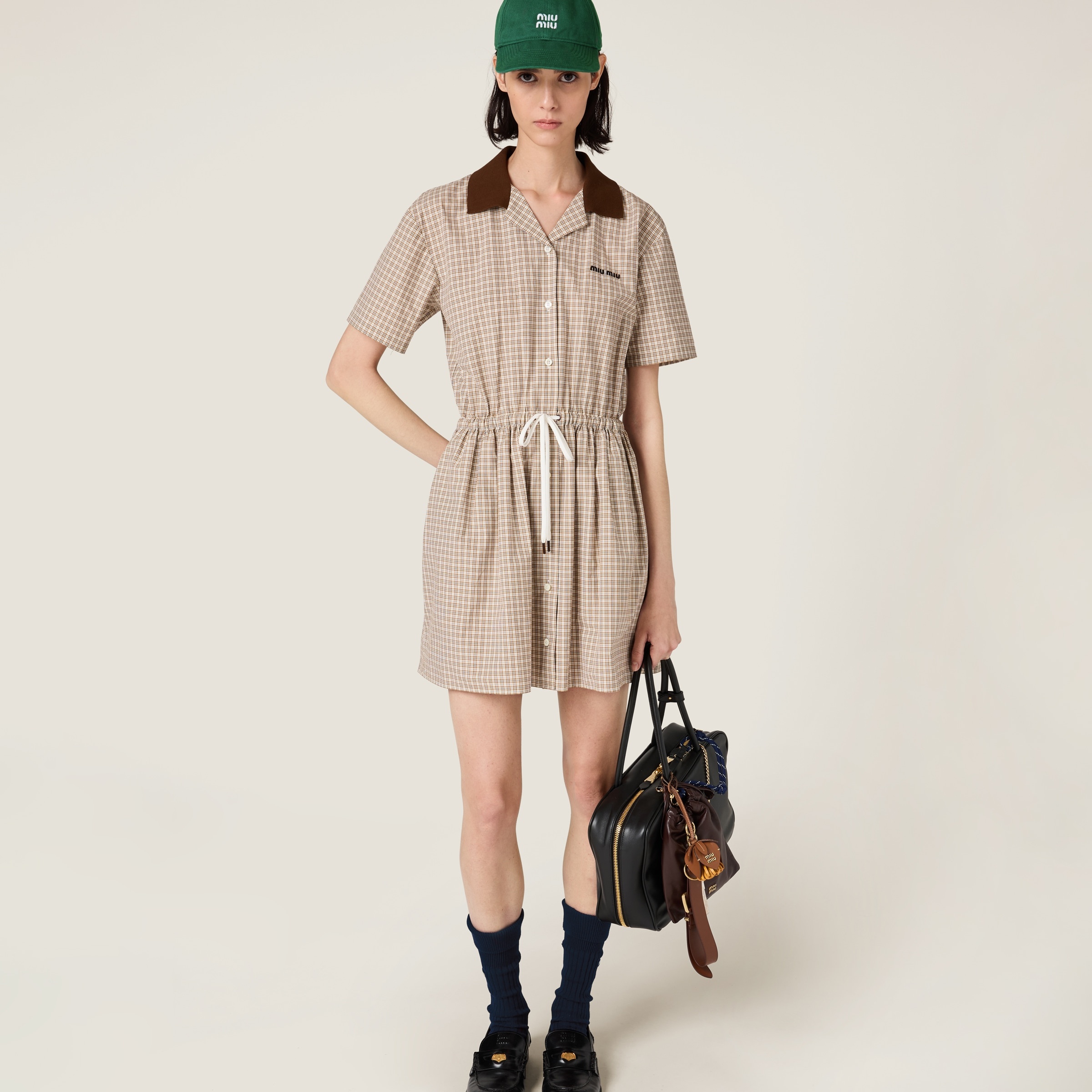 Checked mini-dress - 6