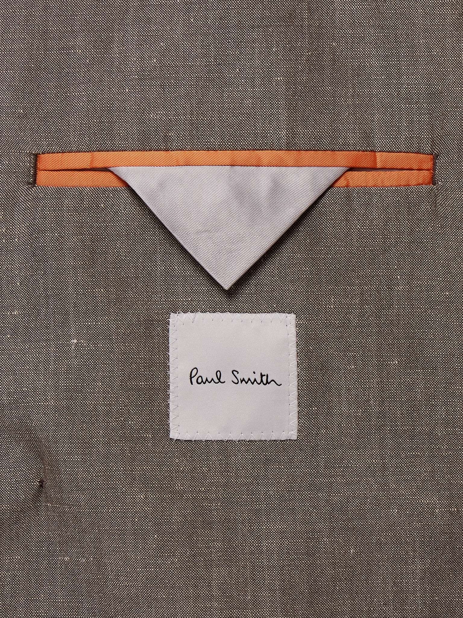 Double-Breasted Linen and Wool-Blend Suit Jacket - 6