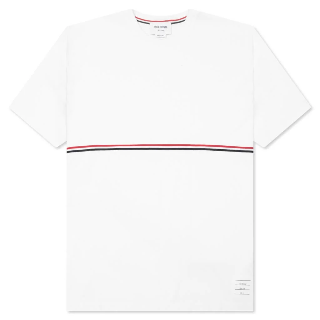 MIDWEIGHT JERSEY STRIPE S/S TEE - WHITE - 1