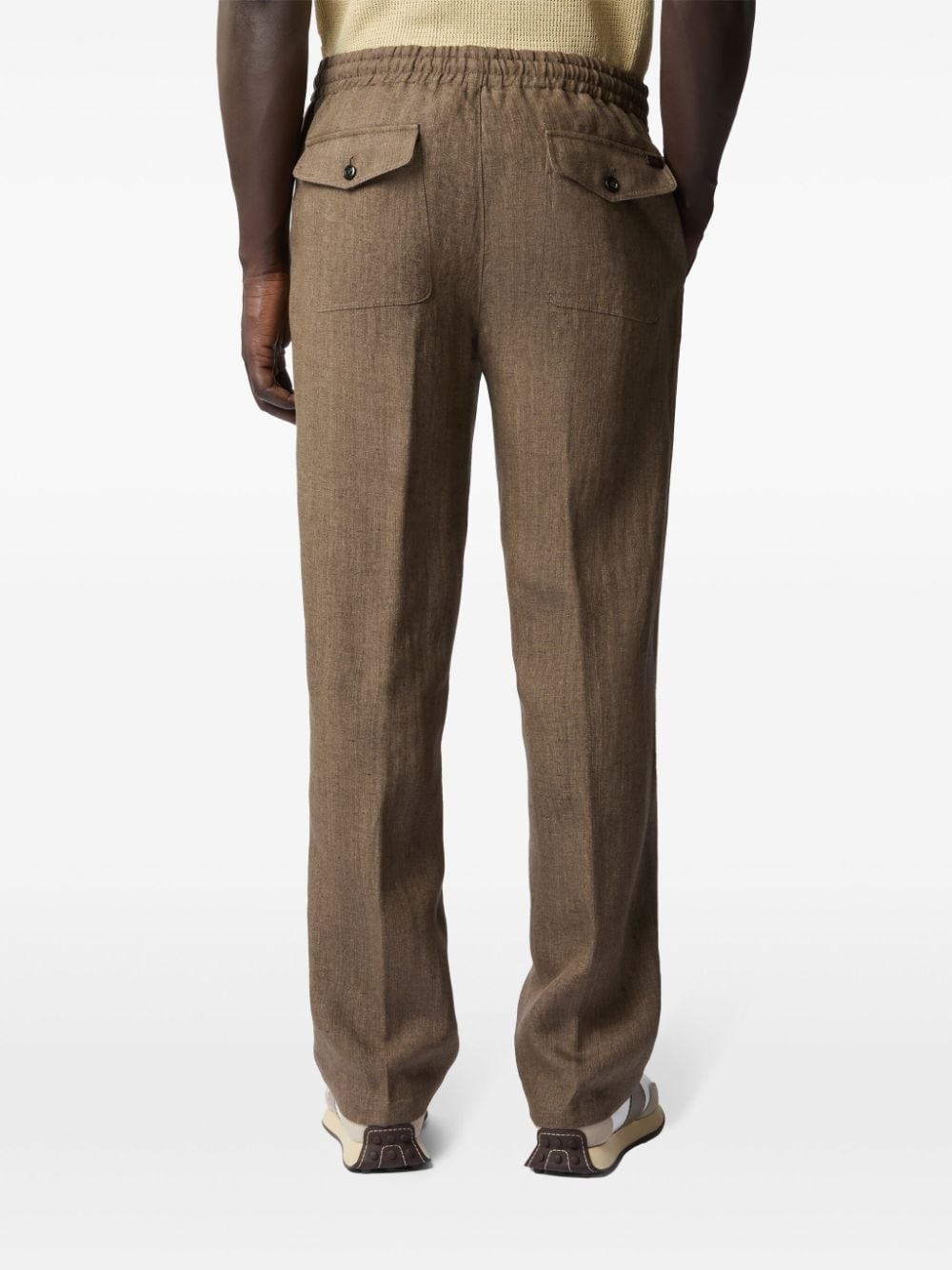 Coulisse linen trousers - 3