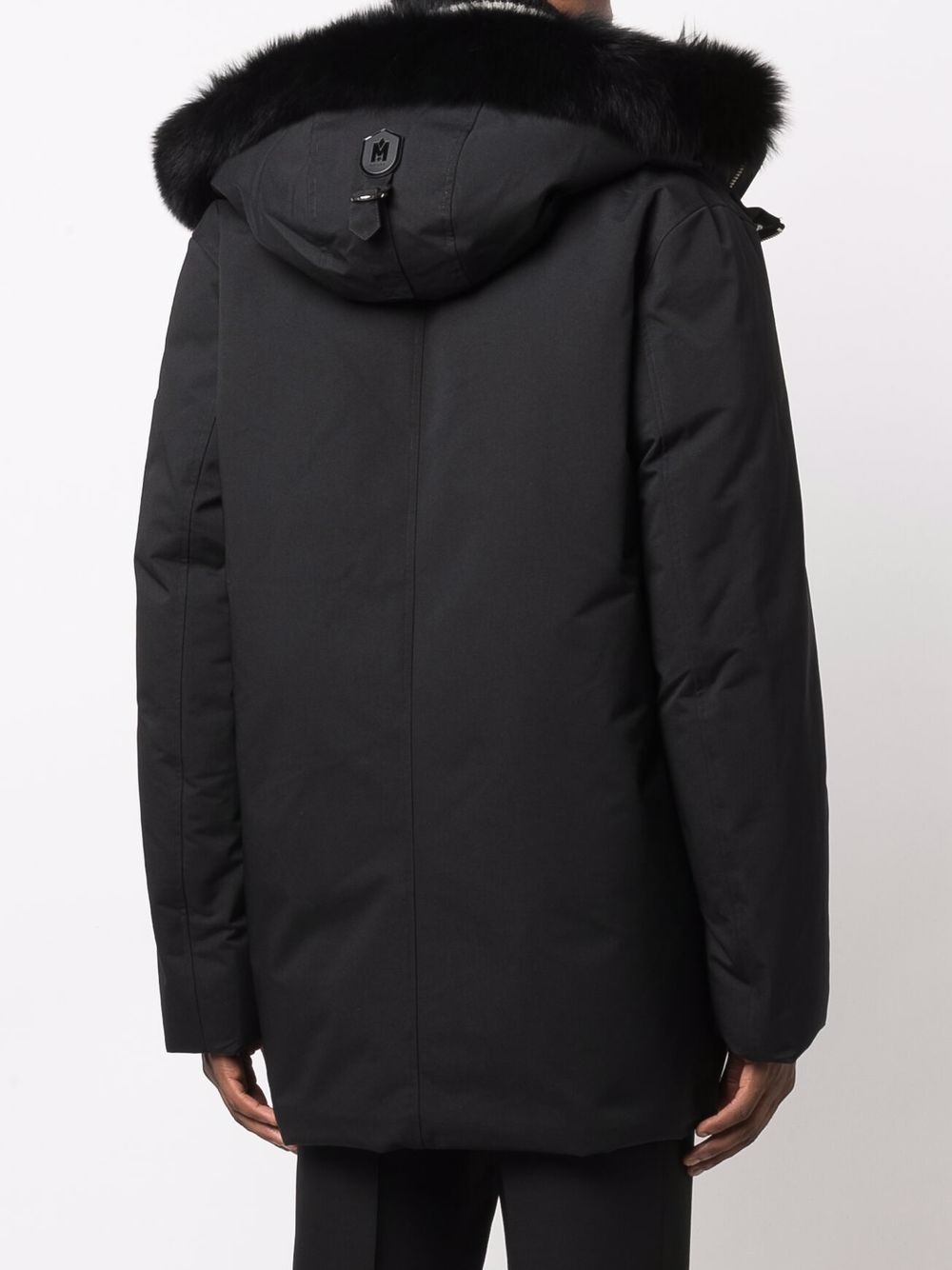 Edward logo-print faux fur-trim padded jacket - 4