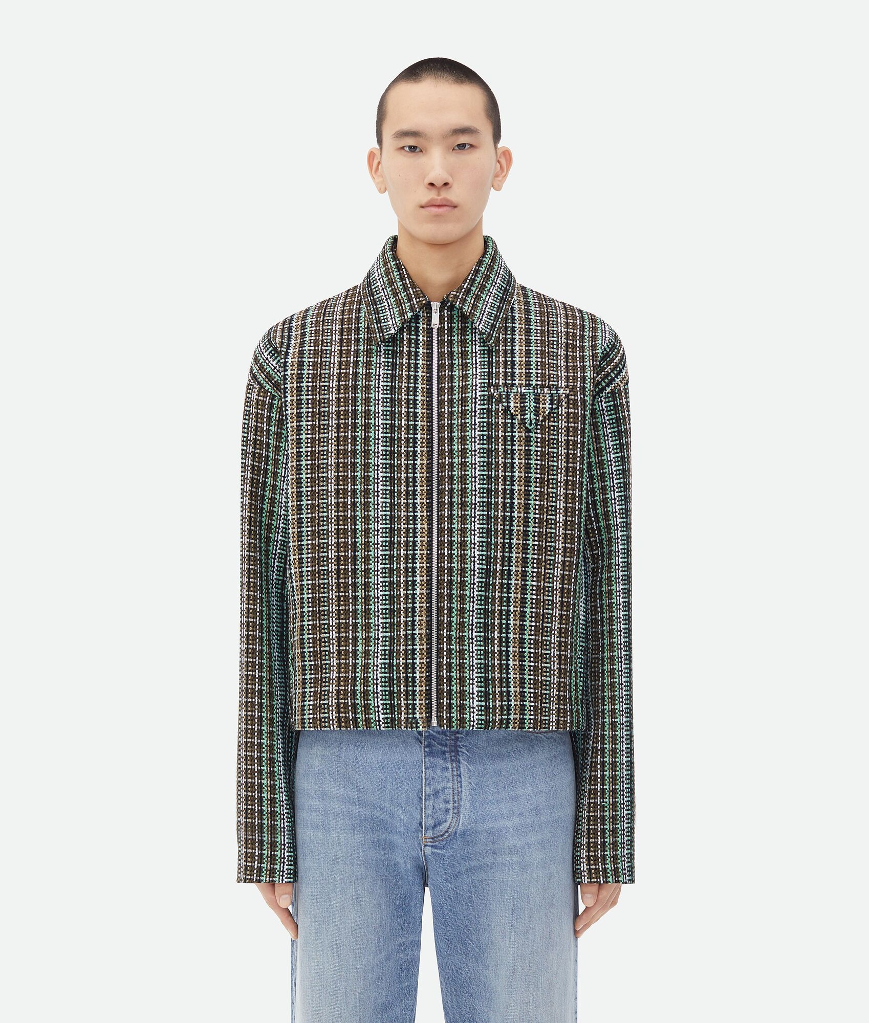 Cotton Check Jacket - 1