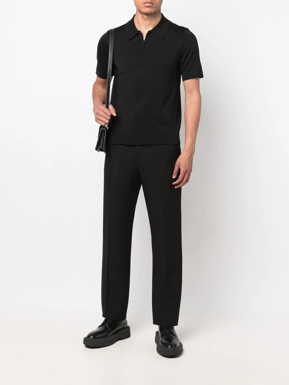 half-zip fastening polo shirt - 2