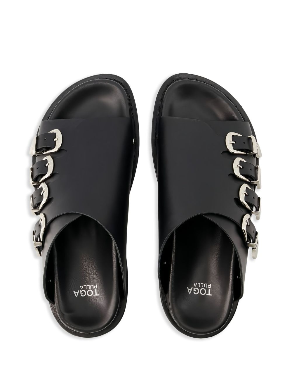 buckle-embellished slides - 4